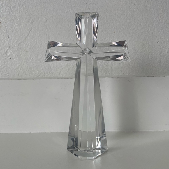 Telefloral Other - Bohemia Czech Republic 24% Lead Crystal Cross 7.5" tall, Teleflora Gift